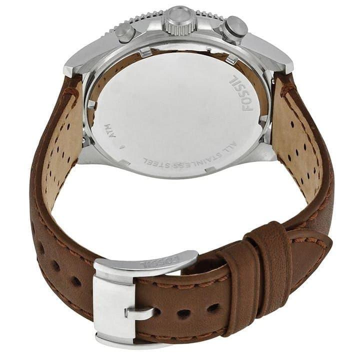 Fossil Wakefield Chronograph White Dial Brown Leather Strap Watch for Men - CH2943 Buy Now By Fossil