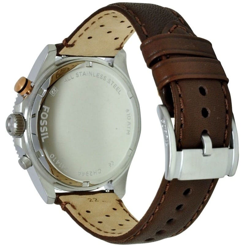 Fossil Wakefield Black Dial Brown Leather Strap Watch for Men - CH2944 Buy Now By Fossil