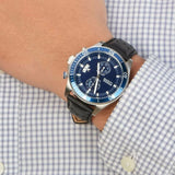 Fossil Wakefield Chronograph Blue Dial Black Leather Strap Watch for Women - CH2945 Buy Now By Fossil