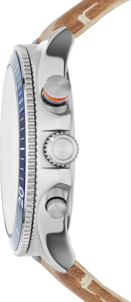 Fossil Wakefield Chronograph Cream Dial Brown Leather Strap Watch for Men - CH2951 Buy Now By Fossil