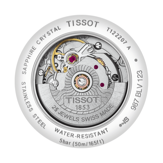 Tissot T Classic Carson Premium Automatic Lady Black Dial Silver Steel Strap Watch for Women - T122.207.11.051.00 Buy Now By Tissot