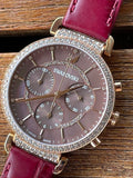 Swarovski Passage Chrono Red Dial Red Leather Strap Watch for Women - 5580345 Buy Now By Swarovski