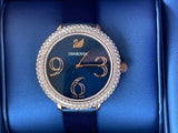 Swarovski Crystal Frost Blue Dial Blue Leather Strap Watch for Women - 5484061 Buy Now By Swarovski