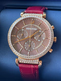 Swarovski Passage Chrono Red Dial Red Leather Strap Watch for Women - 5580345 Buy Now By Swarovski