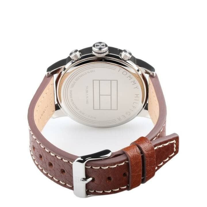 Tommy Hilfiger Jake Multifunction White Dial Brown Leather Strap Watch for Men - 1791230 Buy Now By Tommy Hilfiger
