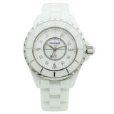Chanel J12 Diamonds Quartz Ceramic White Dial White Steel Strap Watch for Women - J12 H2422 Buy Now By Chanel
