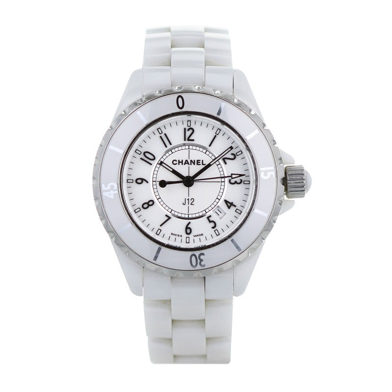 Chanel J12 Ceramic White Dial White Steel Strap Watch for Women - J12 H0968 Buy Now By Chanel