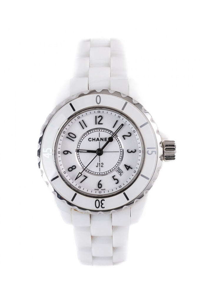 Chanel J12 Ceramic White Dial White Steel Strap Watch for Women - J12 H0968 Buy Now By Chanel