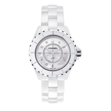Chanel J12 Diamonds Quartz Ceramic White Dial White Steel Strap Watch for Women - J12 H2422 Buy Now By Chanel