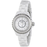 Chanel J12 Diamonds Quartz White Dial White Steel Strap Watch for Women - J12 H2572 Buy Now By Chanel