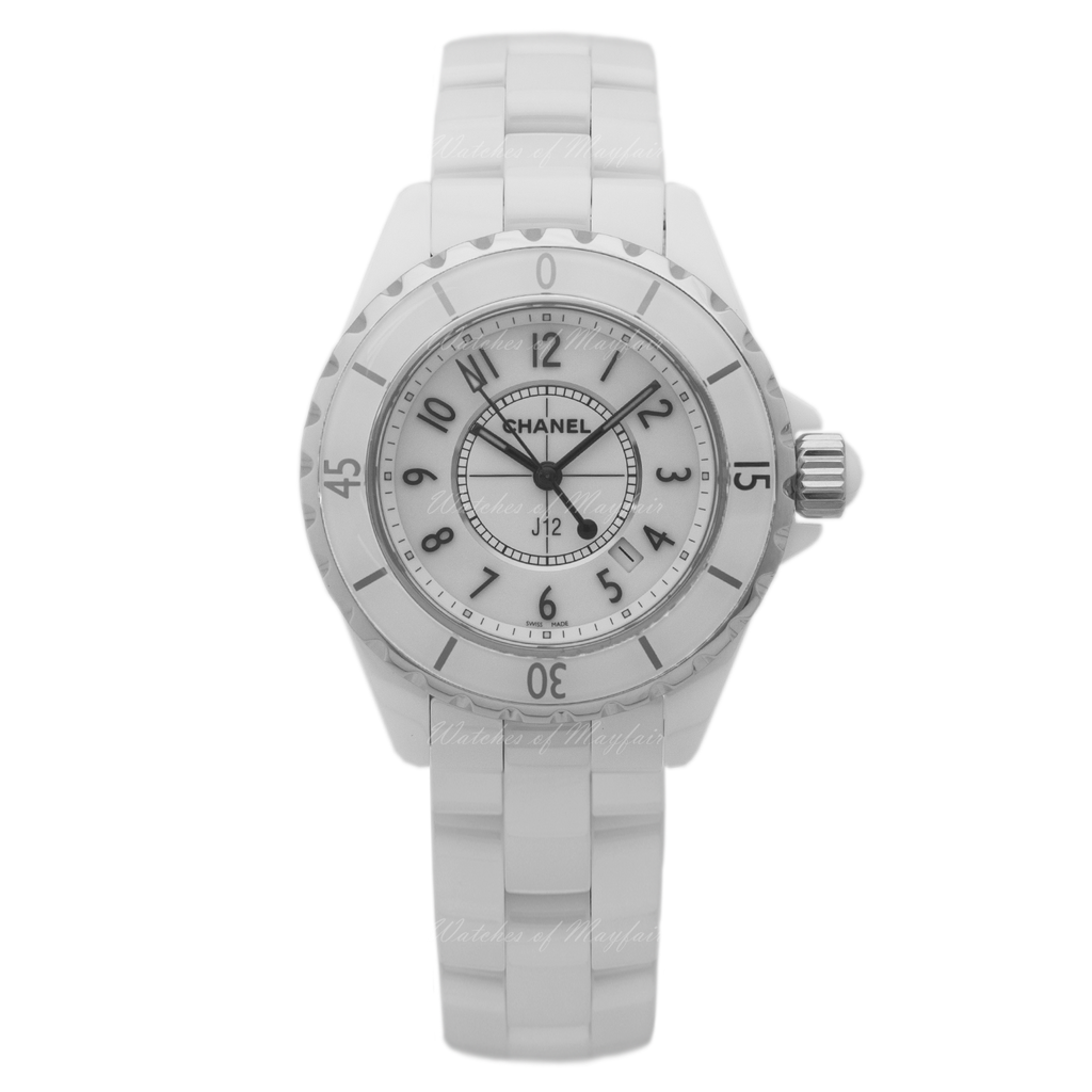 Chanel J12 Ceramic White Dial White Steel Strap Watch for Women - J12 H0968 Buy Now By Chanel