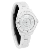 Chanel J12 Diamonds Mother of Pearl White Dial White Steel Strap Watch for Women - J12 H5704 Buy Now By Chanel