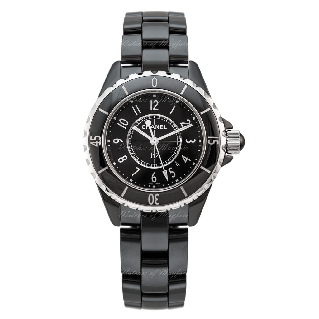 Chanel J12 Quartz Ceramic Black Dial Black Steel Strap Watch for Women - J12 H0682 Buy Now By Chanel