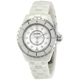 Chanel J12 Diamonds Quartz Ceramic White Dial White Steel Strap Watch for Women - J12 H2422 Buy Now By Chanel