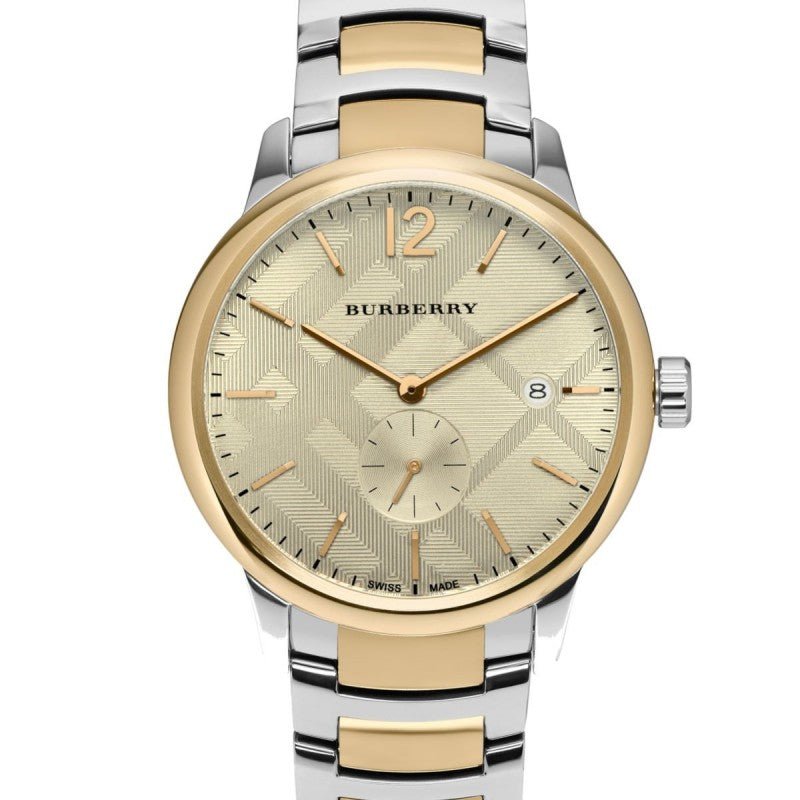 Burberry The Classic Gold Dial Two Tone Steel Strap Watch for Men - BU10011 Buy Now By Burberry