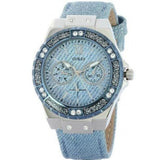Guess Limelight Quartz Blue Dial Blue Leather Strap Watch For Men - W0775l1 Buy Now By Guess