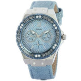 Guess Limelight Quartz Blue Dial Blue Leather Strap Watch For Men - W0775l1 Buy Now By Guess
