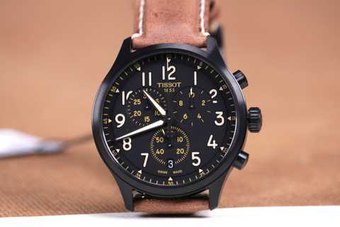 Tissot Chrono XL Quartz Black Dial Brown Leather Strap Watch For Men - T116.617.36.052.03 Buy Now By Tissot