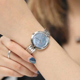 Tissot T Lady Flamingo Mother of Pearl Blue Dial Silver Steel Strap Watch For Women - T094.210.11.121.00 Buy Now By Tissot