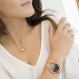 Swarovski Octea Nova Black Dial Rose Gold Mesh Bracelet Watch for Women - 5430424 Buy Now By Swarovski