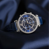 Swarovski Passage Chrono Crystal Blue Dial Blue Leather Strap Watch for Women - 5580342 Buy Now By Swarovski