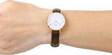 Daniel Wellington Classic Petite Bristol White Dial Brown Leather Strap Watch For Women - DW00100227 Buy Now By Daniel Wellington