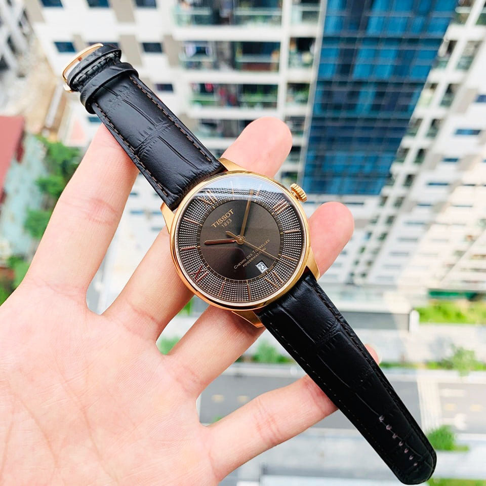 Tissot Chemin des Tourelles Powermatic 80 Brown Dial Brown Leather Strap Watch for Men - T099.407.36.448.00 Buy Now By Tissot