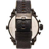 Diesel Big Daddy Blue Dial Black Leather Strap Watch For Men - DZ7127 Buy Now By Diesel