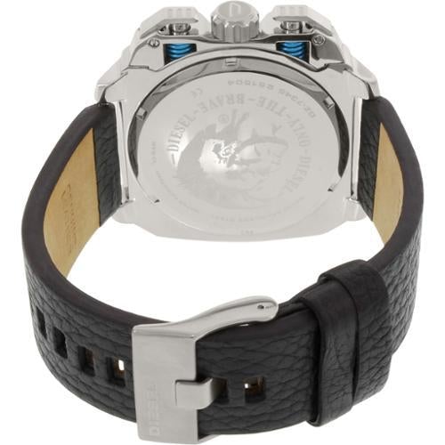 Diesel BAMF Chronograph Black Dial Black Leather Strap Watch For Men - DZ7345 Buy Now By Diesel