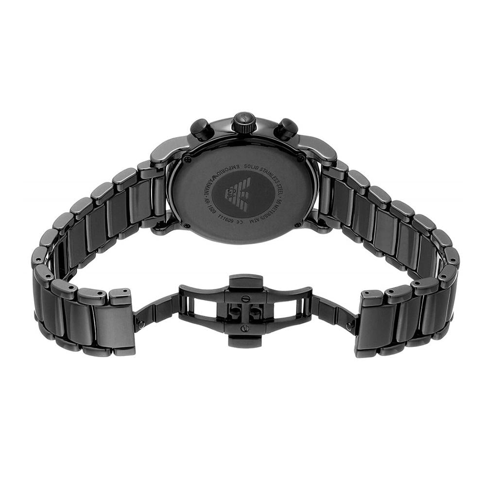 Emporio Armani Luigi Ceramic Chronograph Black Dial Black Strap Watch For Men - AR1509 Buy Now By Emporio Armani