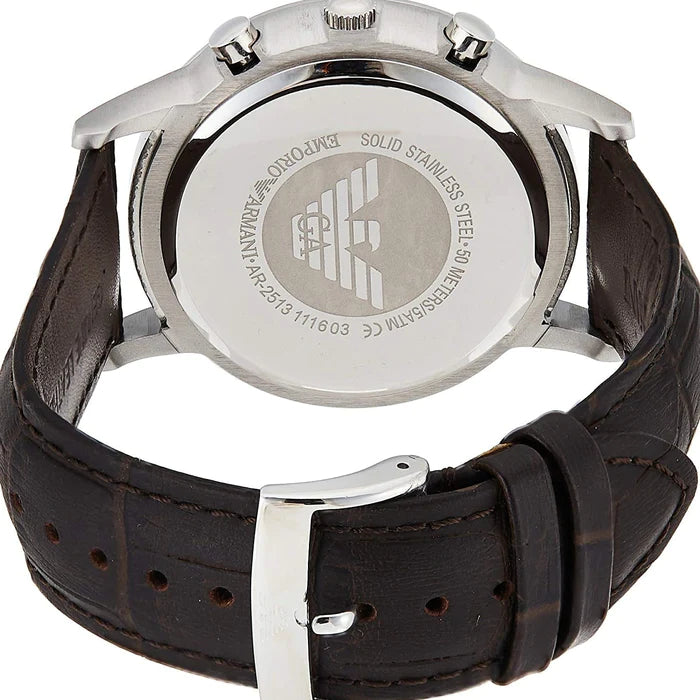 Emporio Armani Classic Quartz Brown Dial Brown Leather Strap Watch For Men - AR1729 Buy Now By Emporio Armani