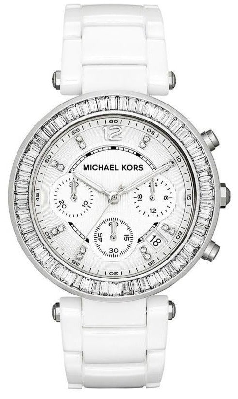 Michael Kors Parker White Dial White Leather Strap Watch for Women - MK5848 Buy Now By Michael Kors