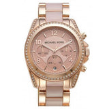 Michael Kors Blair Chronograph Rose Gold Dial Two Tone Steel Strap Watch for Women - MK5943 Buy Now By Michael Kors