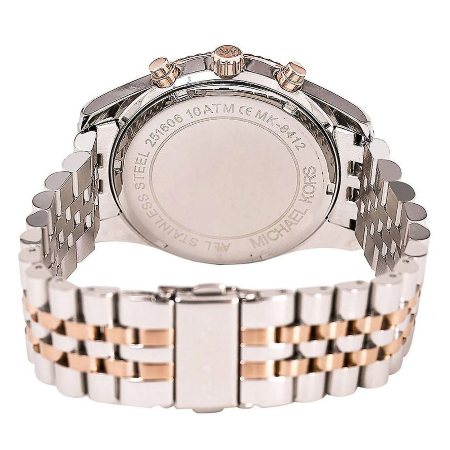 Michael Kors Lexington Blue Dial Two Tone Steel Strap Watch for Men - MK8412 Buy Now By Michael Kors