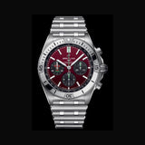 Breitling Chronomat B01 42 Six Nations Wales Red Dial Silver Steel Strap Watch for Men - AB0134A61K1A1 Buy Now By Breitling