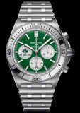 Breitling Chronomat B01 42 Six Nations Ireland Green Dial Silver Steel Strap Watch for Men - AB0134A91L1A1 Buy Now By Breitling