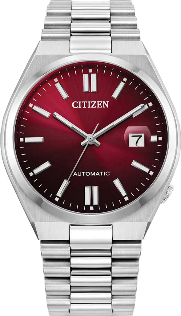 Citizen Tsuyosa Automatic Red Dial Silver Steel Strap Watch For Men - NJ0150-56W Buy Now By Citizen