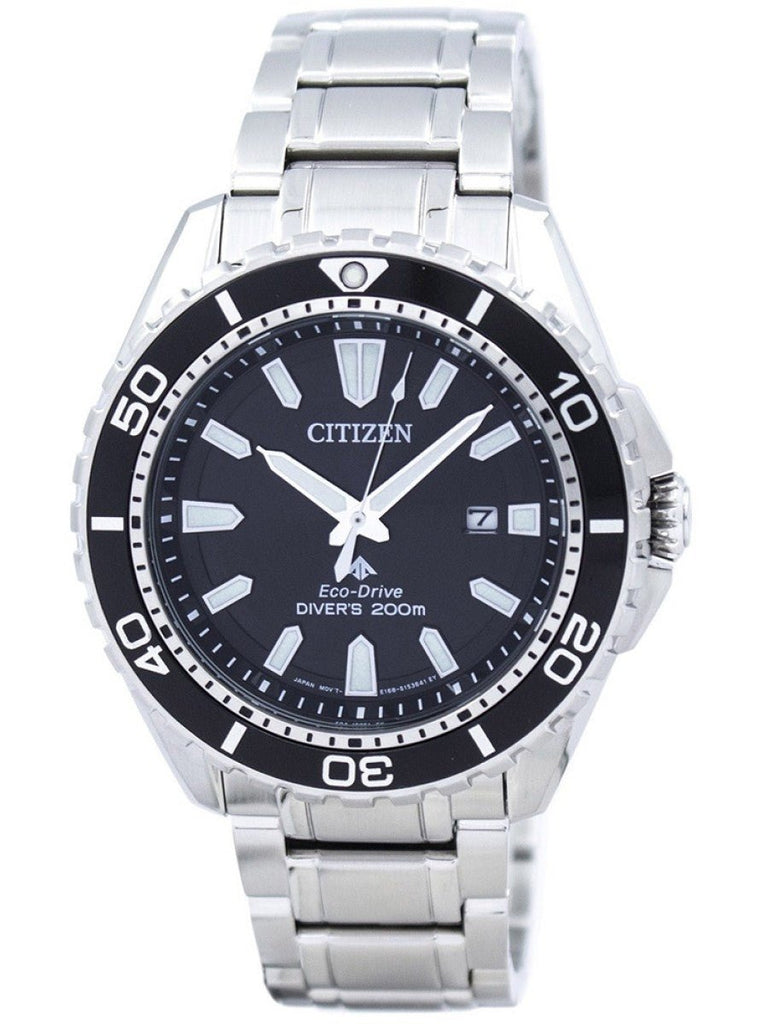 Citizen Promaster Diver Chronograph Black Dial Silver Steel Strap Watch For Men - BN0190-82E Buy Now By Citizen