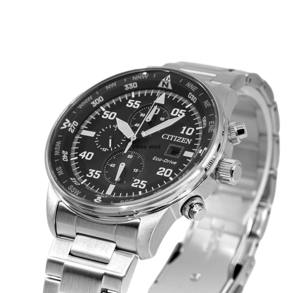 Citizen Eco Drive Chronograph Black Dial Silver Steel Strap Watch For Men - CA0690-88E Buy Now By Citizen