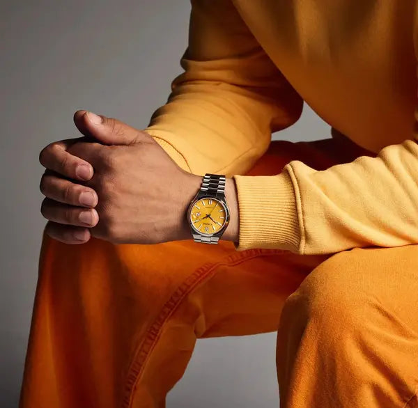 Citizen Tsuyosa Automatic Yellow Dial Silver Steel Strap Watch for Men - NJ0150-81Z Buy Now By Citizen