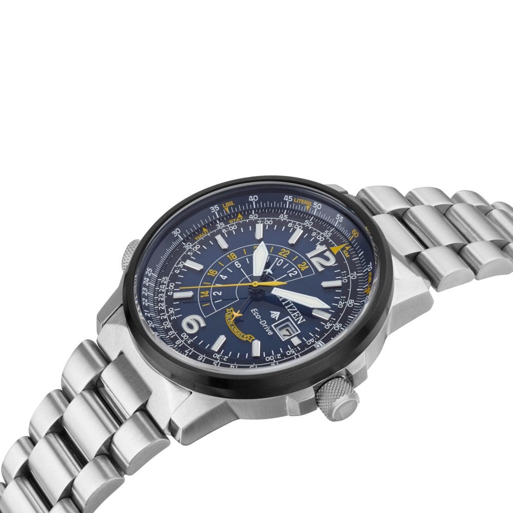 Citizen Promaster Nighthawk Eco Drive Navy Blue Dial Silver Steel Strap Watch For Men - BJ7006-56L Buy Now By Citizen