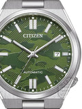 Citizen Tsuyosa Automatic Camouflage Green Dial Silver Steel Strap Watch For Men - NJ0159-86X Buy Now By Citizen