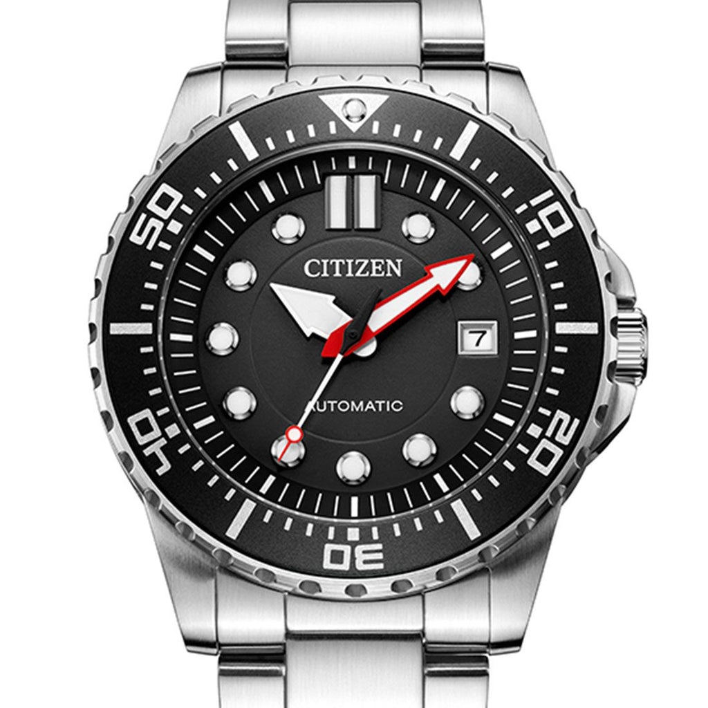 Citizen Mechanical Black Dial Silver Steel Strap Watch For Men - NJ0120-81E Buy Now By Citizen