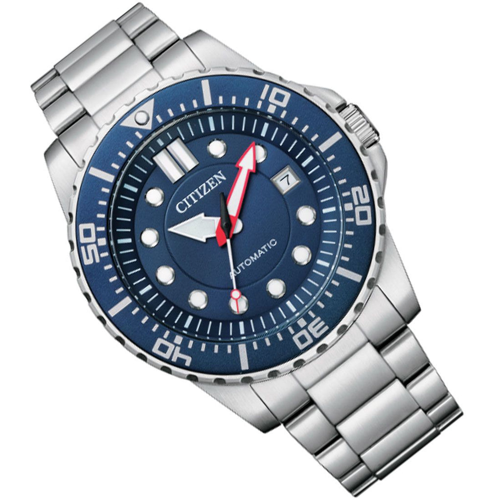 Citizen Promaster Mechanical Blue Dial Silver Steel Strap Watch For Men - NJ0121-89L Buy Now By Citizen