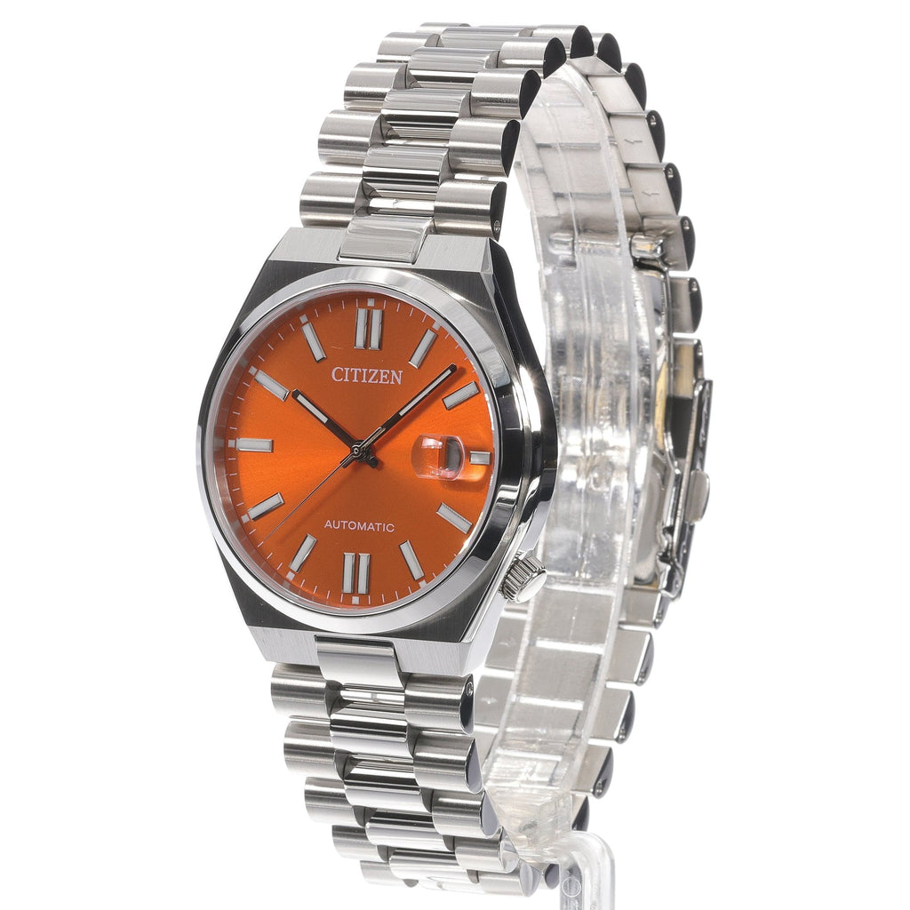 Citizen Tsuyosa Automatic Orange Dial Silver Steel Strap Watch For Men - NJ0151-88Z Buy Now By Citizen