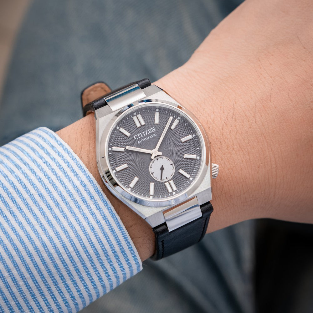 Citizen Tsuyosa Automatic Grey Dial Black Leather Strap Watch for Men - NK5010-01H Buy Now By Citizen