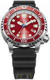Citizen Eco Drive Promaster Marine Red Dial Black Rubber Strap Watch For Men - BN0159-15X Buy Now By Citizen