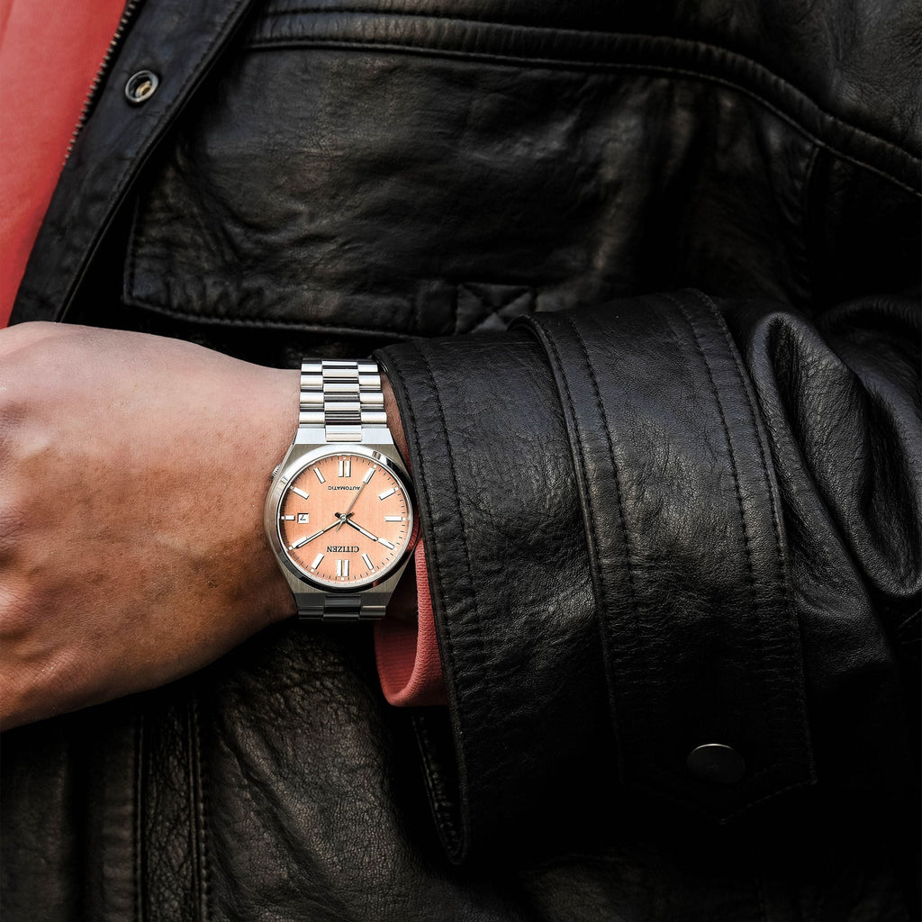 Citizen Tsuyosa Automatic Salmon Orange Dial Silver Steel Strap Watch For Men - NJ0159-86Z Buy Now By Citizen