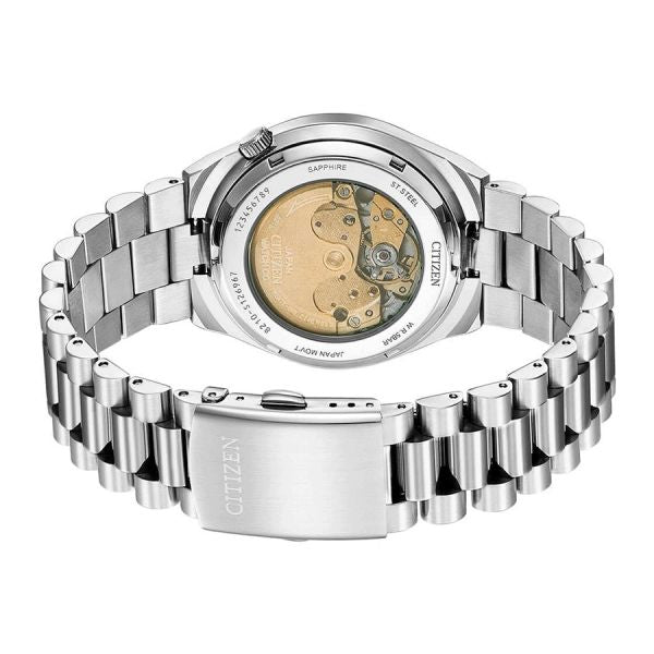 Citizen Tsuyosa Automatic Salmon Orange Dial Silver Steel Strap Watch For Men - NJ0159-86Z Buy Now By Citizen