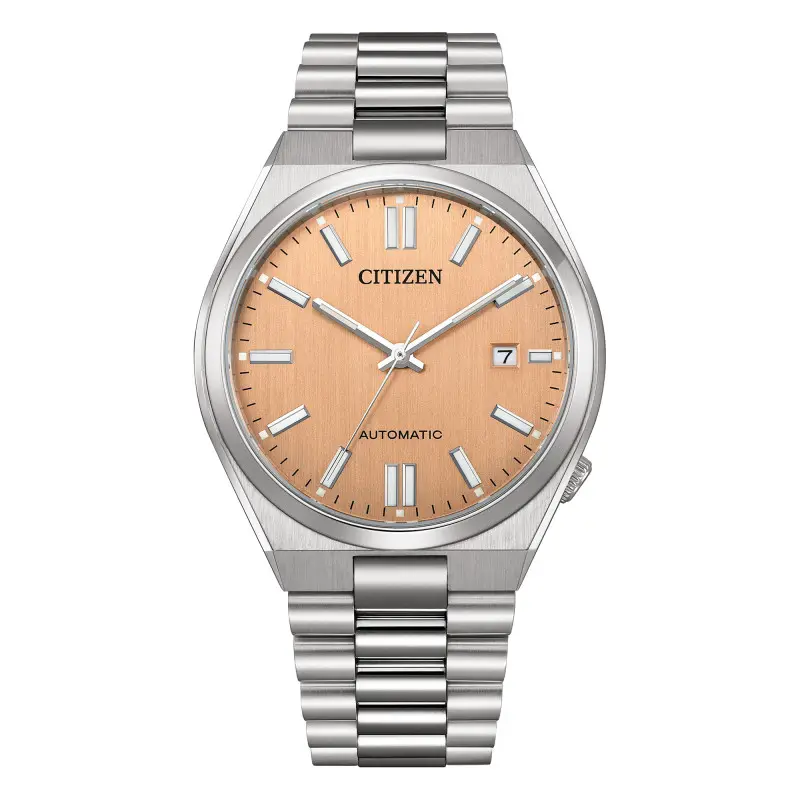 Citizen Tsuyosa Automatic Salmon Orange Dial Silver Steel Strap Watch For Men - NJ0159-86Z Buy Now By Citizen